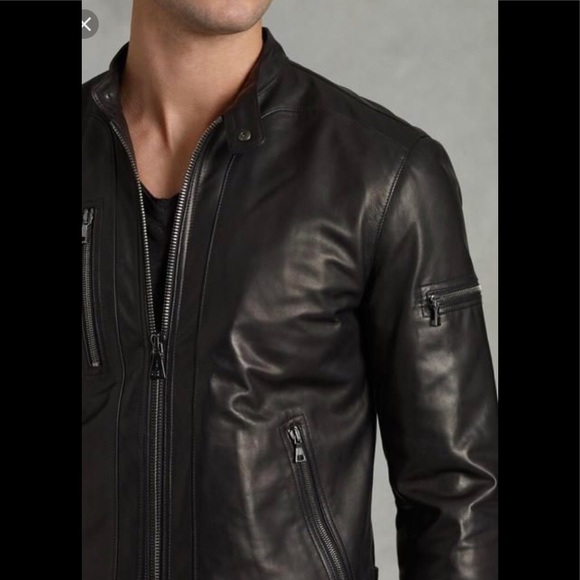 John Varvatos leather Moto Jacket. EU 46 USA 36. - Picture 3 of 8
